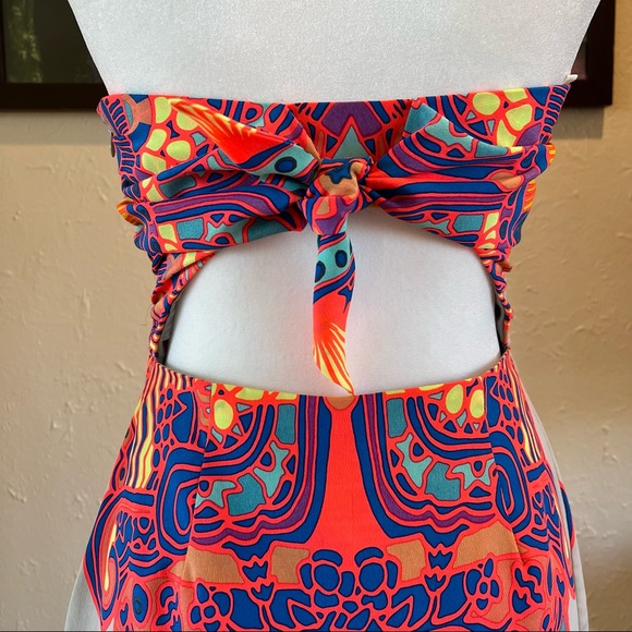 Mara Hoffman | Strapless Silk Tie Back Dress - Picture 5 of 15